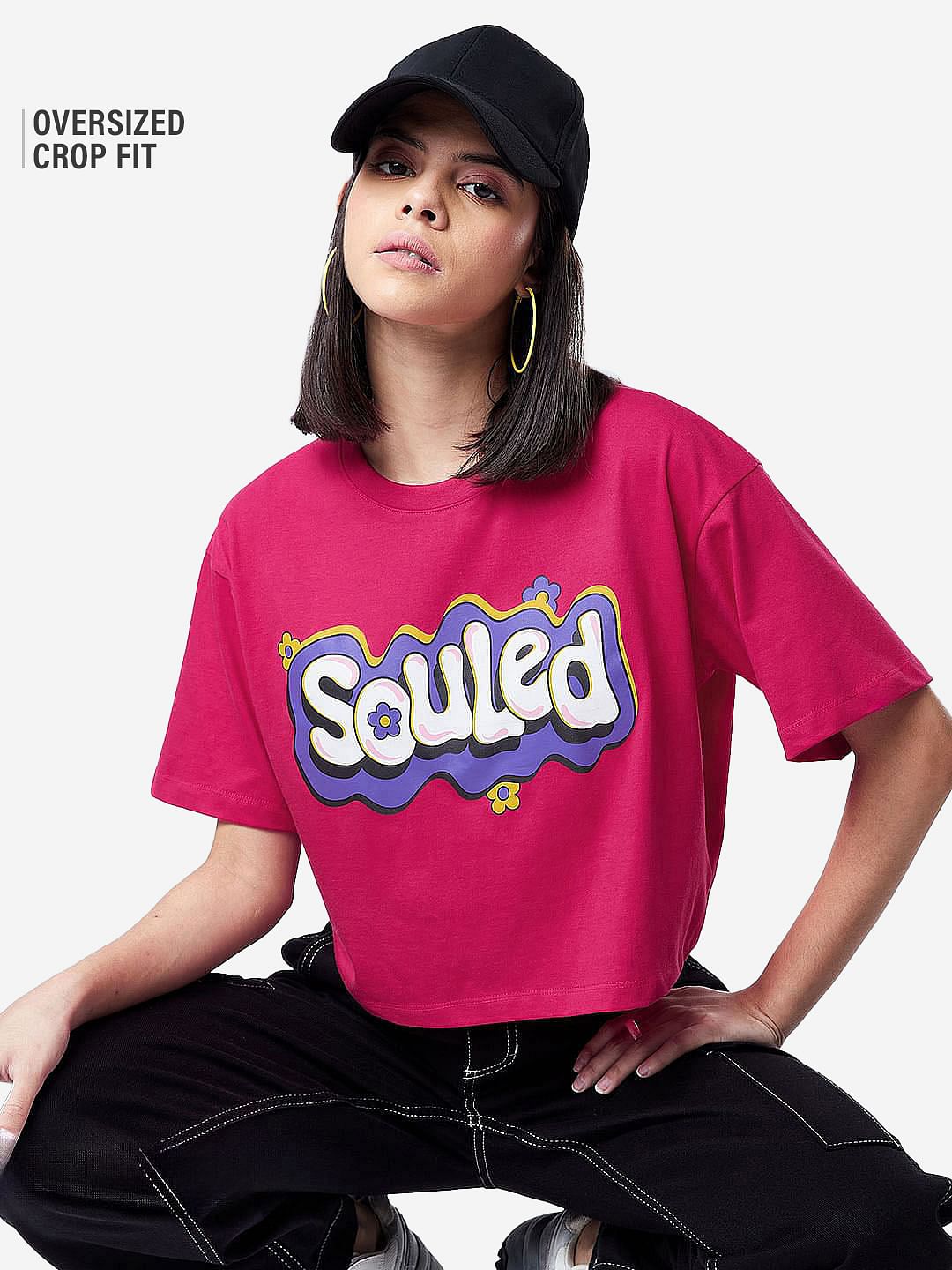 Buy Tss Originals Souled Oversized Women Oversized Cropped T Shirts