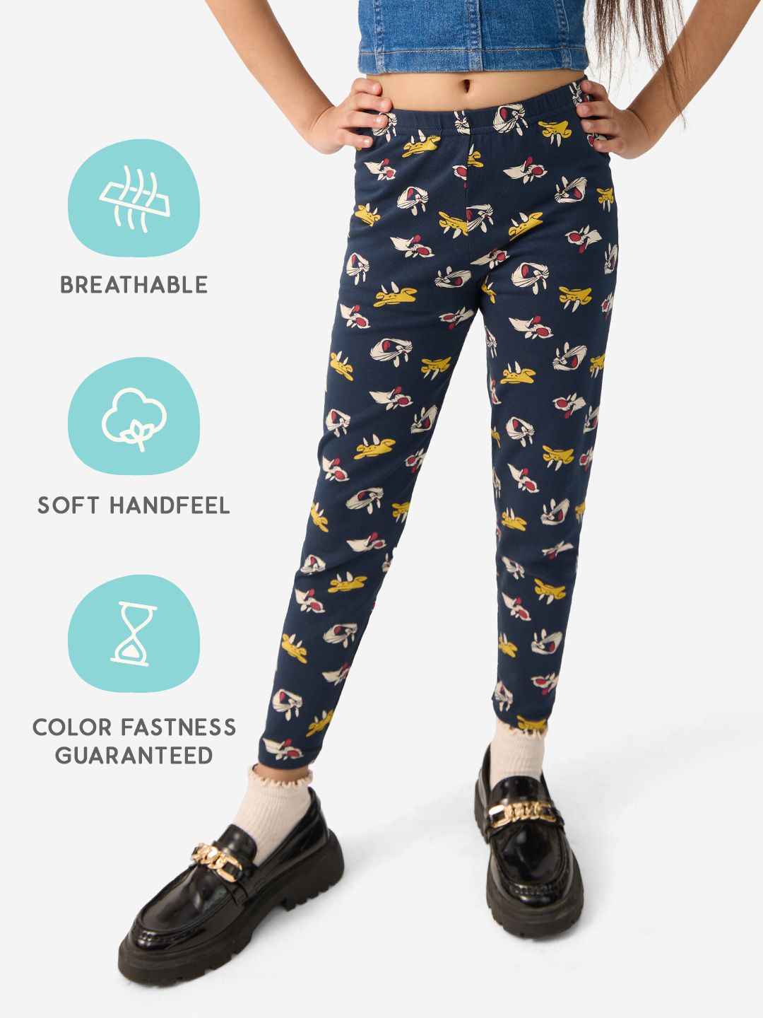 Looney Tunes: Adventure Girls Cotton Leggings (2-8 Yrs)