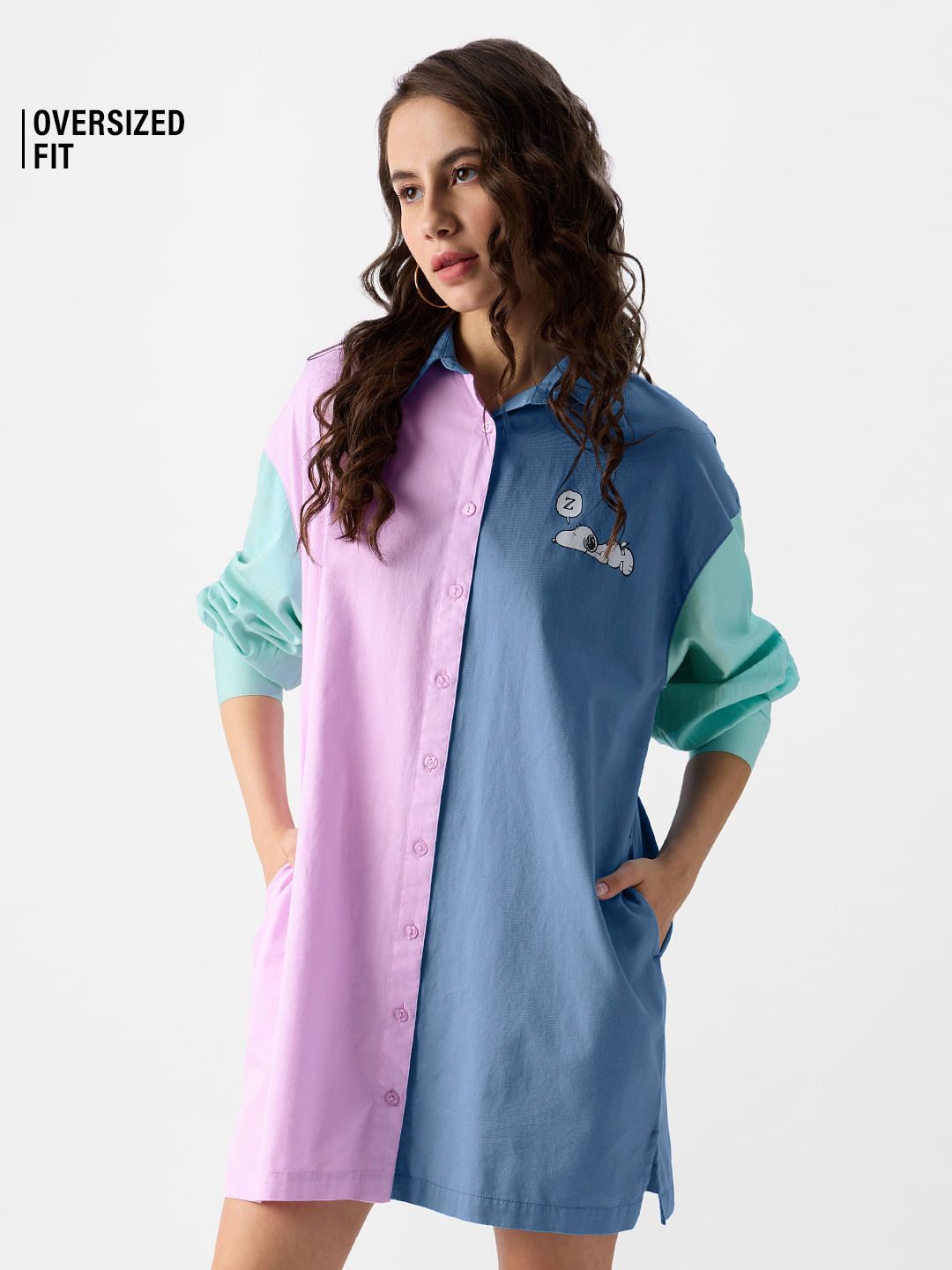 Buy Peanuts Sleepy Snoopy Women Shirt Dresses Online
