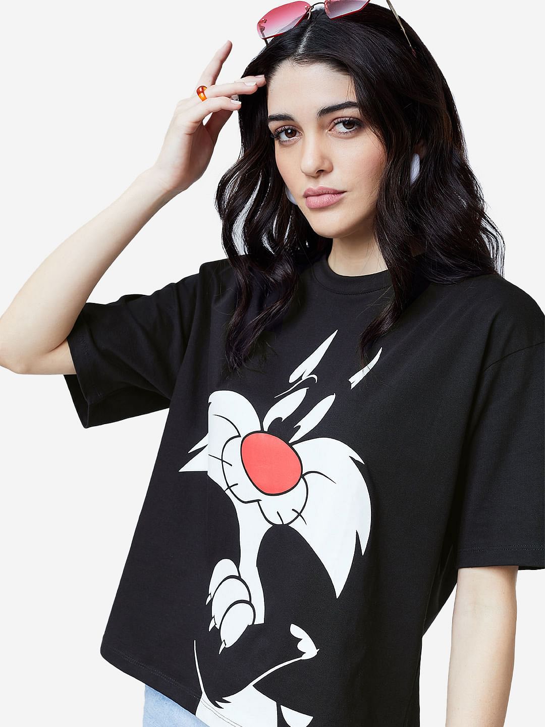 Buy Looney Tunes: Sylvester Women Oversized T-Shirts online at The ...