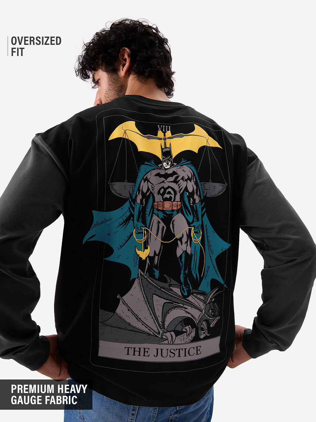 Buy Batman: The Justice Oversized Full Sleeve T-Shirt Online