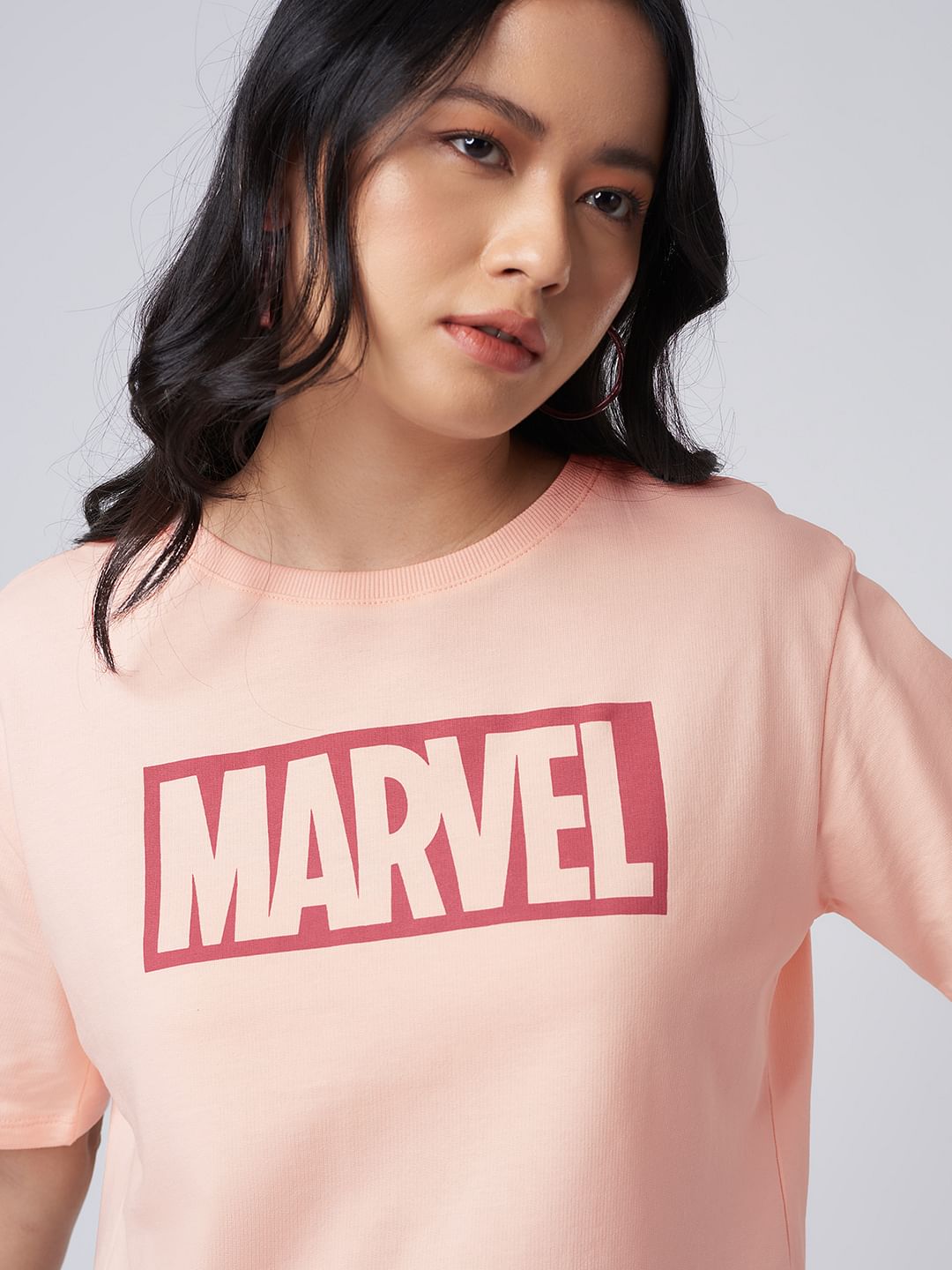 Buy Marvel Pink Power Women Oversized T Shirts online at The Souled Store