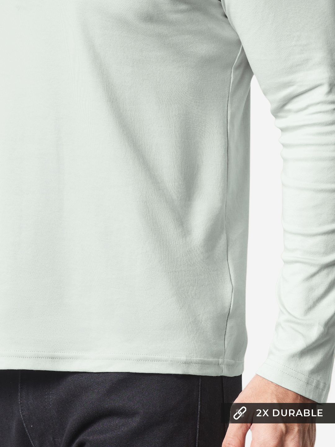 Supima: Frost Grey Supima Full Sleeve Henley T-Shirts price