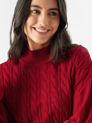 Buy Solids: Poppy Red Women Oversized Sweaters online at The