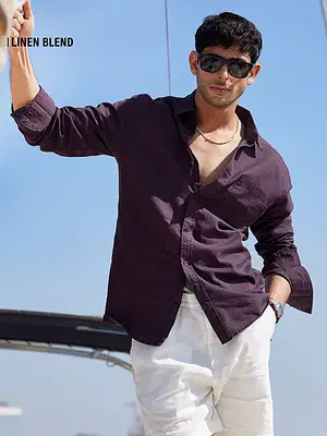 Cotton Linen: Berry Cotton Linen Shirts Online