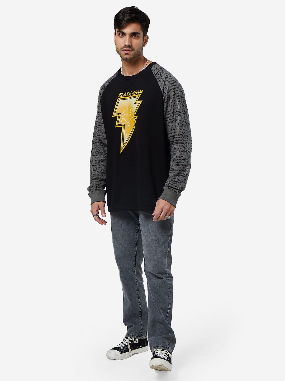 Black Adam: Logo (Raglan) Oversized Full Sleeve T-Shirts price