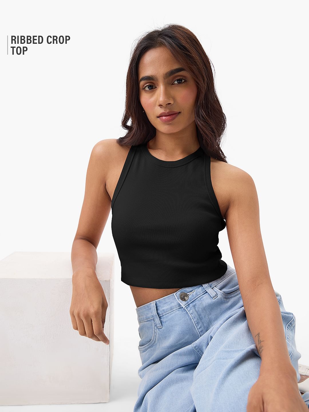 Buy Solids: Jet Black Women Tank Tops online at The Souled Store.