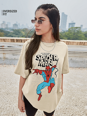 Buy Spider Man Web Crawler Women Oversized T Shirts online at The Souled Store