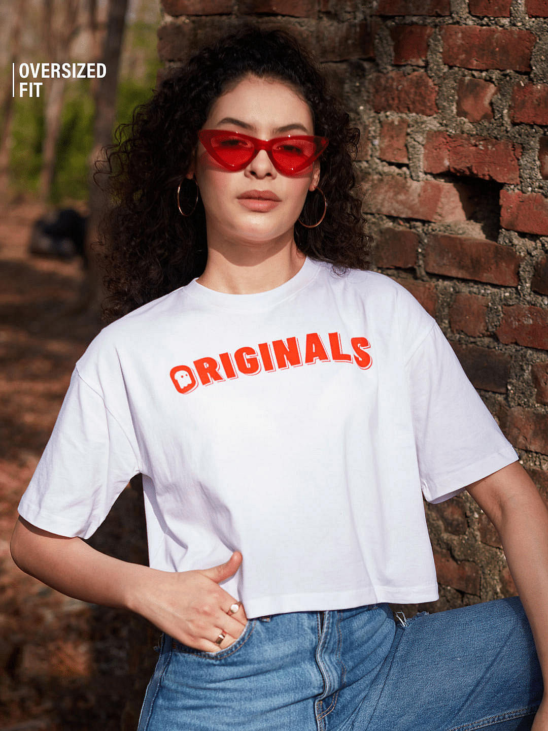 Buy TSS Originals: White (Oversized) Women Oversized Cropped T-Shirts ...