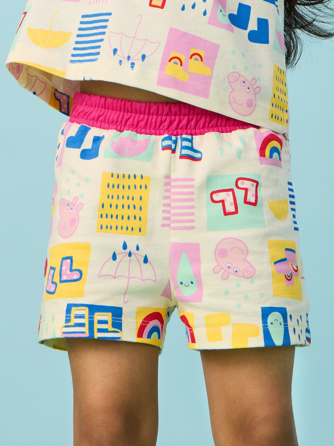 Peppa: Rainbow Splash Girls Cotton Shorts (2-8 Yrs) Online
