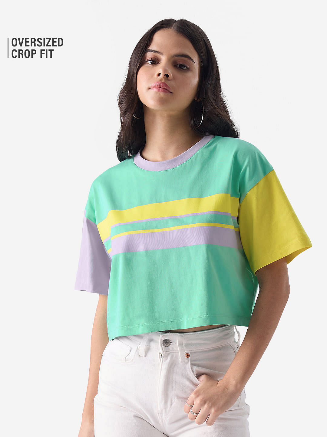 Buy Tss Originals Limelight Lavender Women Oversized Cropped T Shirts Online At The Souled Store