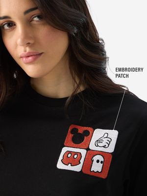 Cotton Soul – Maglietta Donna Mickey Mouse 'Mickey Duplicate', Colore Grey Heather, Girocollo, Vestibilità Femminile