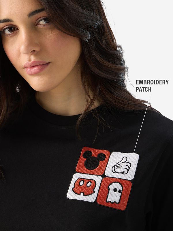 Cotton Soul – Maglietta Donna Mickey Mouse 'Mickey Duplicate', Colore Grey Heather, Girocollo, Vestibilità Femminile