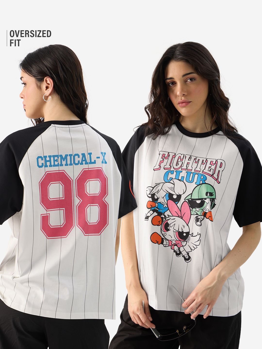 Buy Powerpuff Girls: Fighter Club Women Oversized T-Shirts online