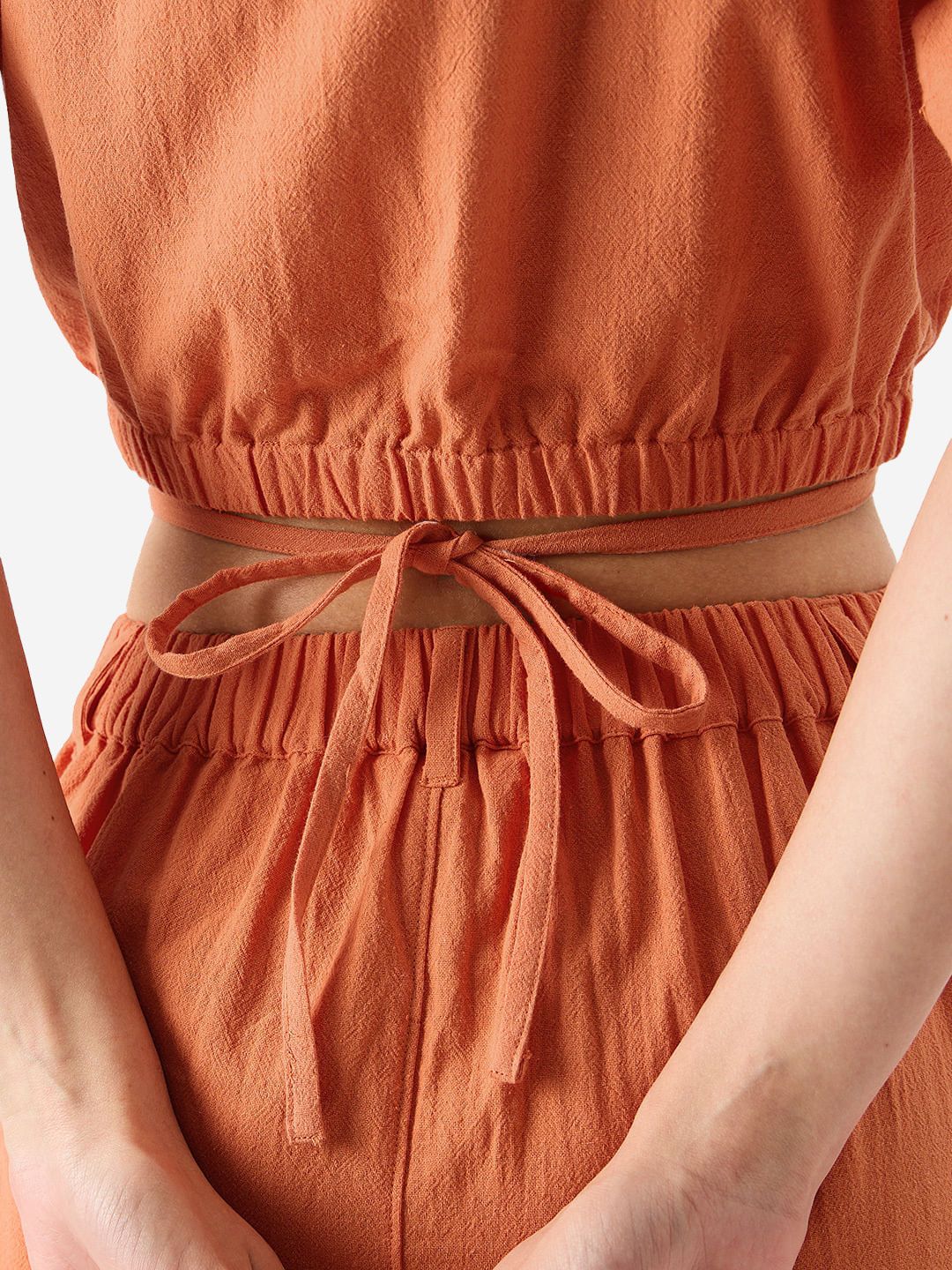 Buy Solids: Rust Cropped Shirts online at The Souled Store.