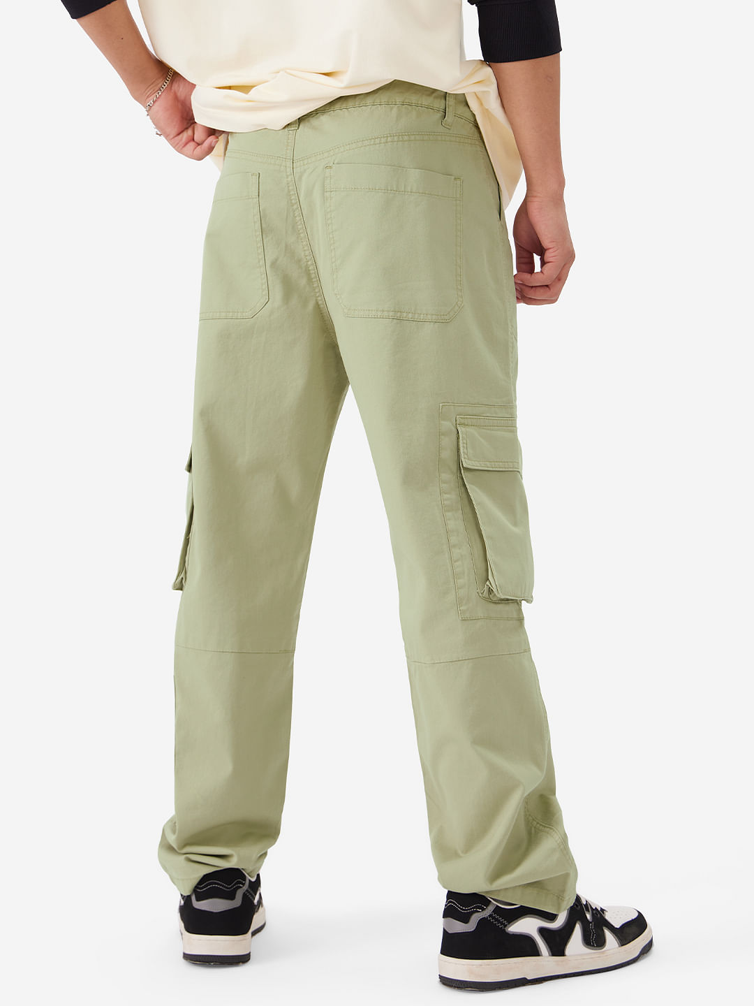 Buy Solids: Green Men Cargo Pants Online