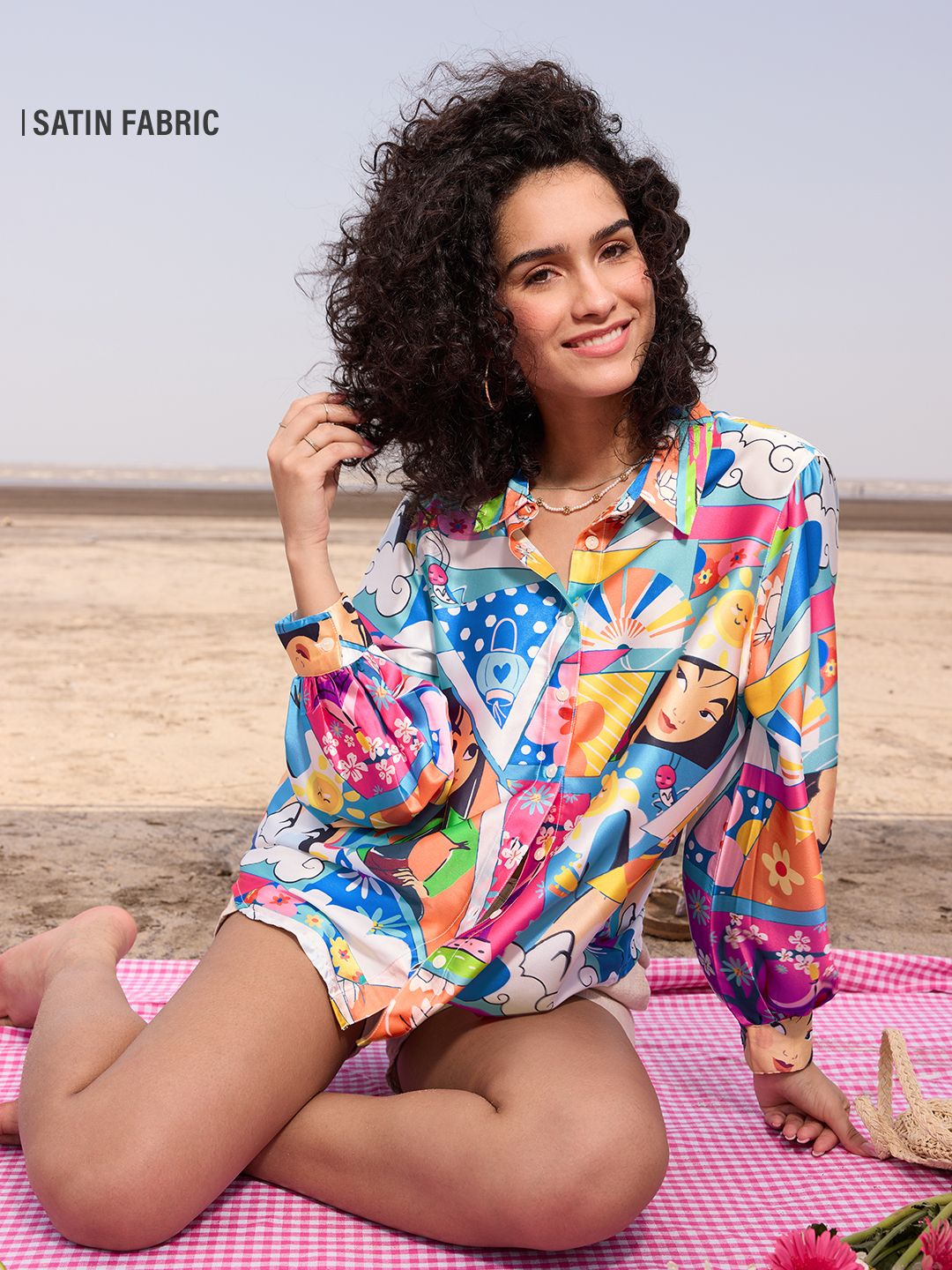 Satin Shirt: Disney Mulan Women Shirts Online