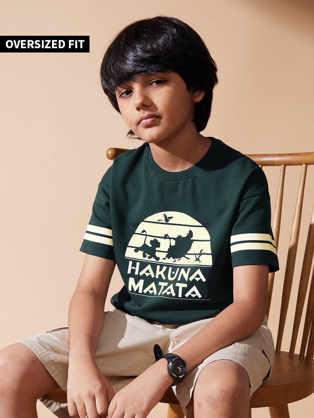 Buy The Lion King Hakuna Matata Boys Cotton Oversized T Shirts online at The Souled Store