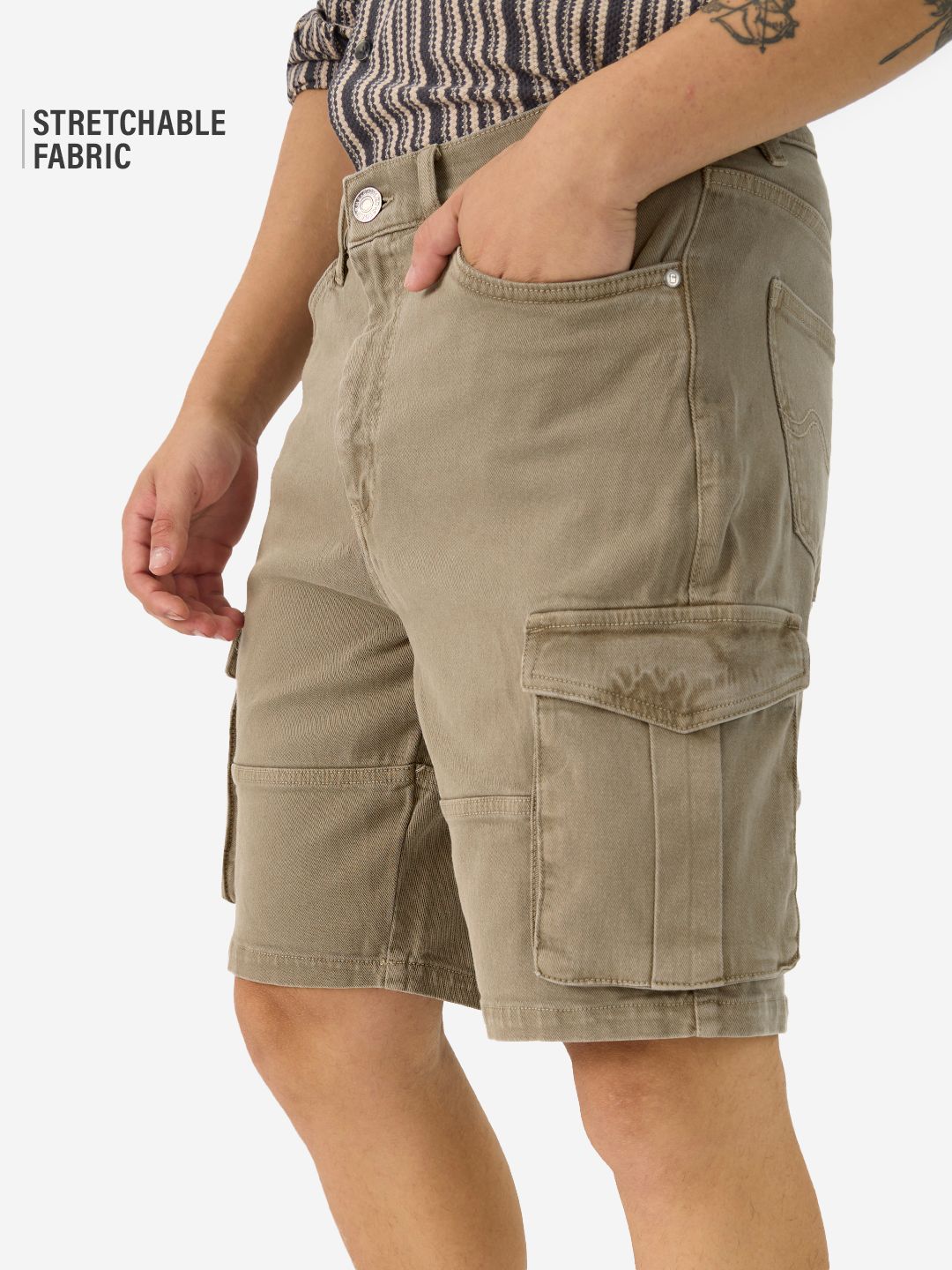 Men's Pocketed Denim Shorts
