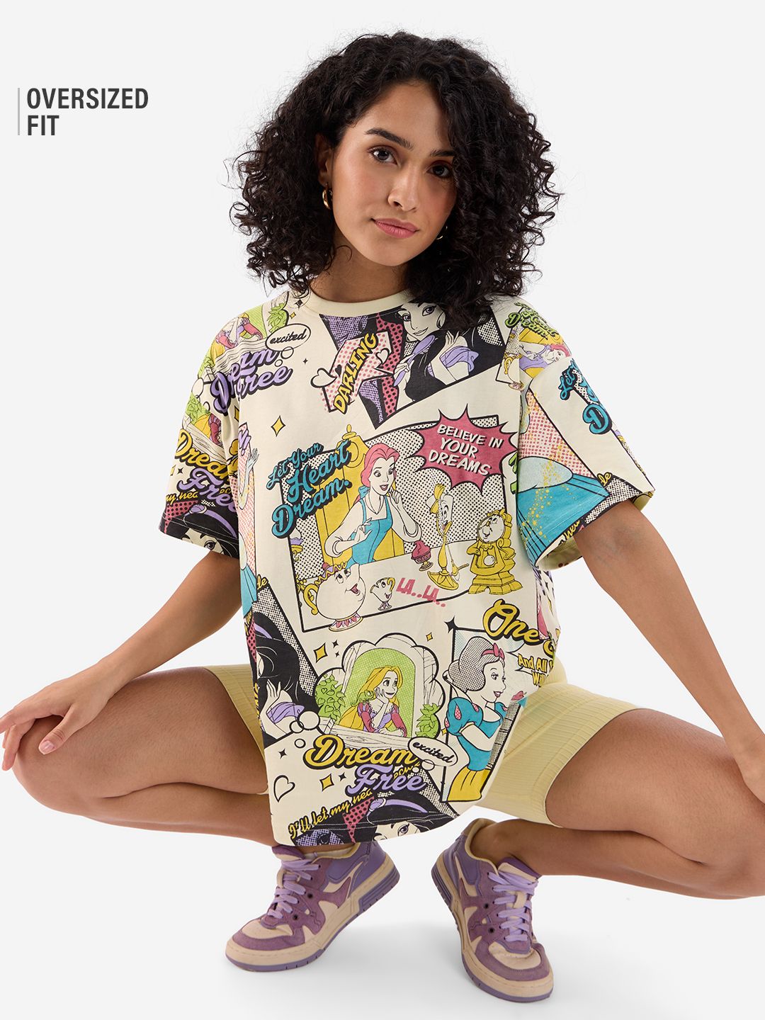 Disney Princess: Comics Women Oversized T-Shirts