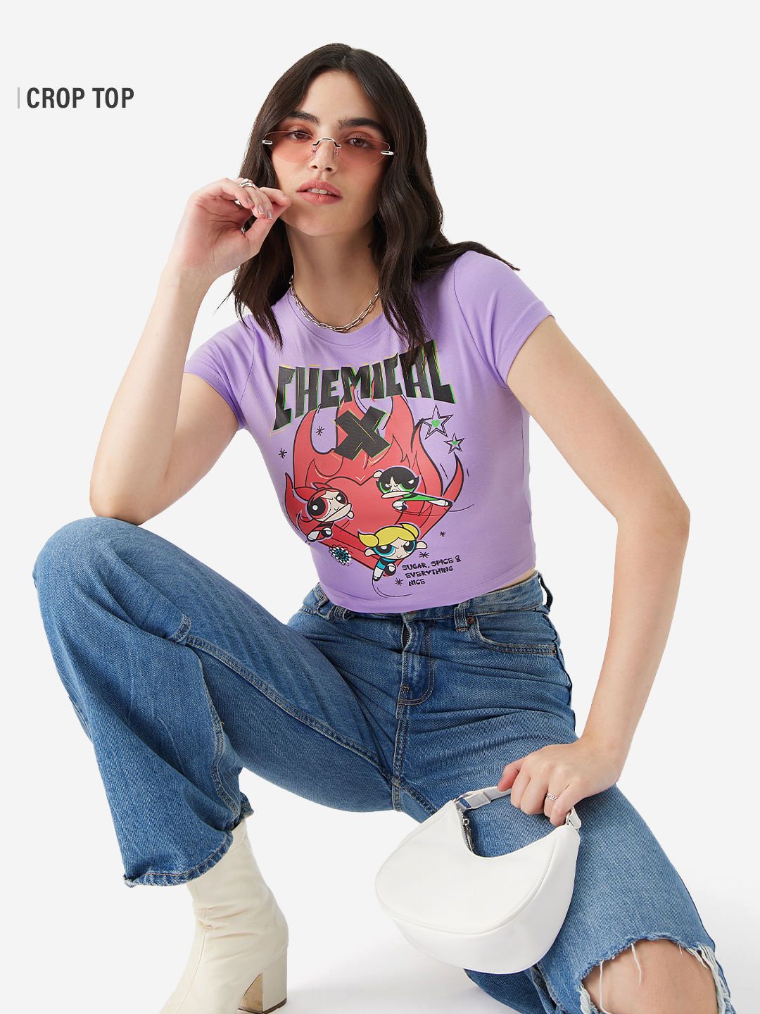 Chemical Girl - Girly Gradient Mesh Fitted Top