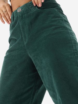 Buy Corduroy Pants: Emerald Green Women Pants online at The Souled