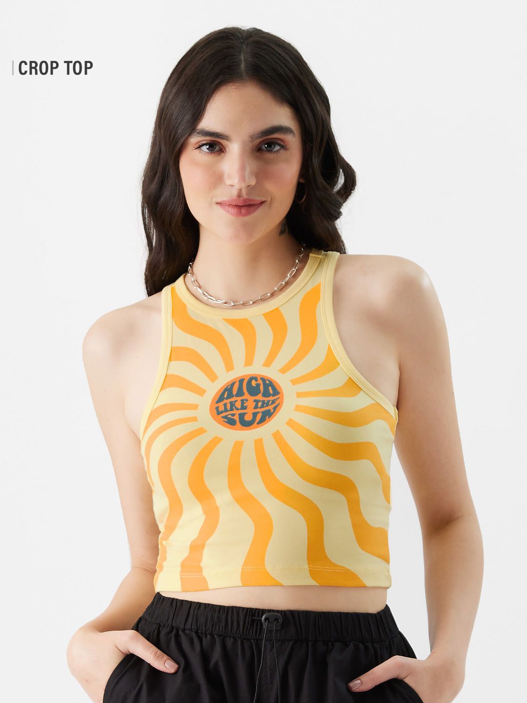 Buy TSS Originals Sunny Vibes Cropped Tank Tops online at The Souled