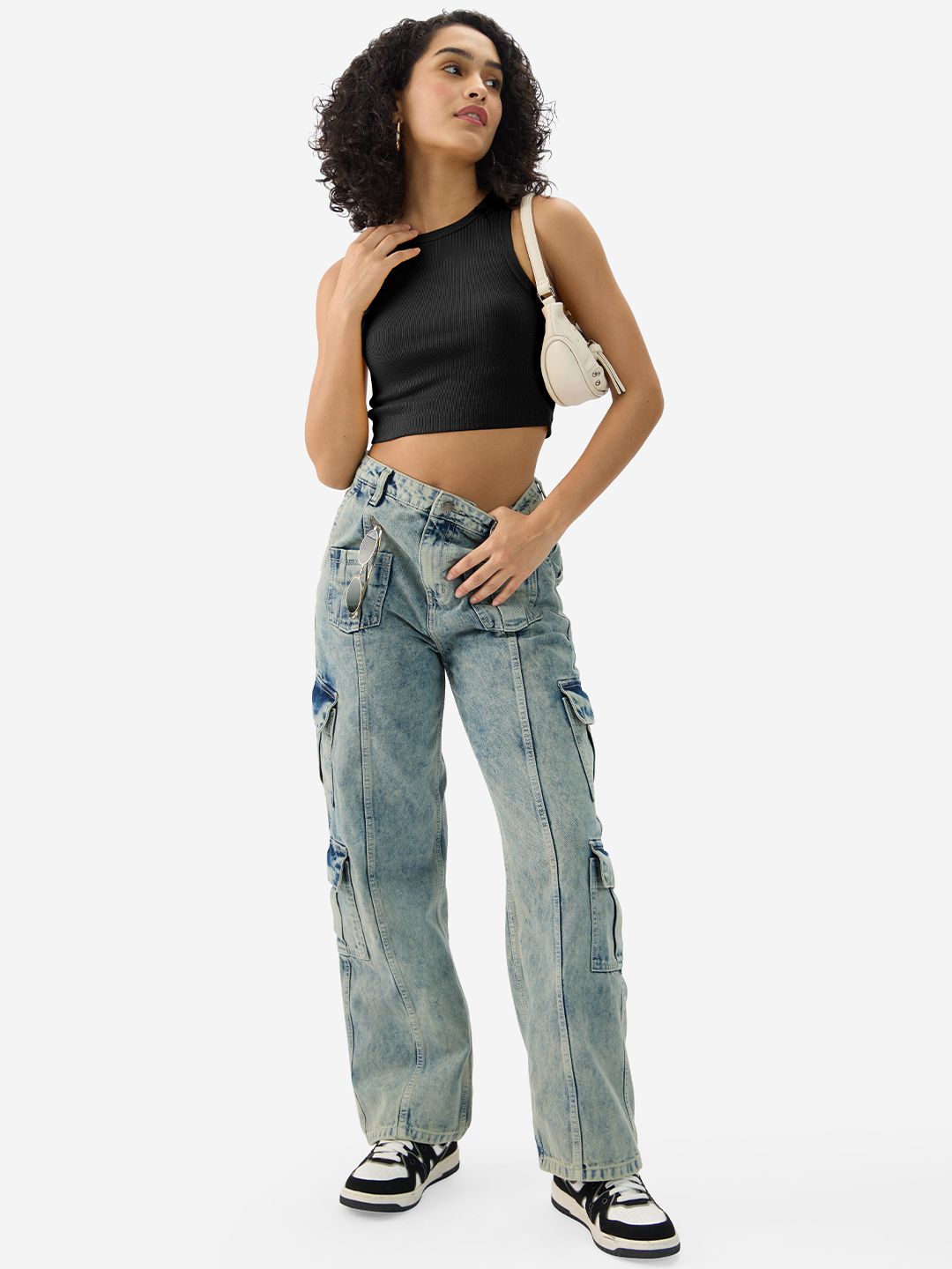 Ribbed Tank Top: Noir Women Tank Tops price