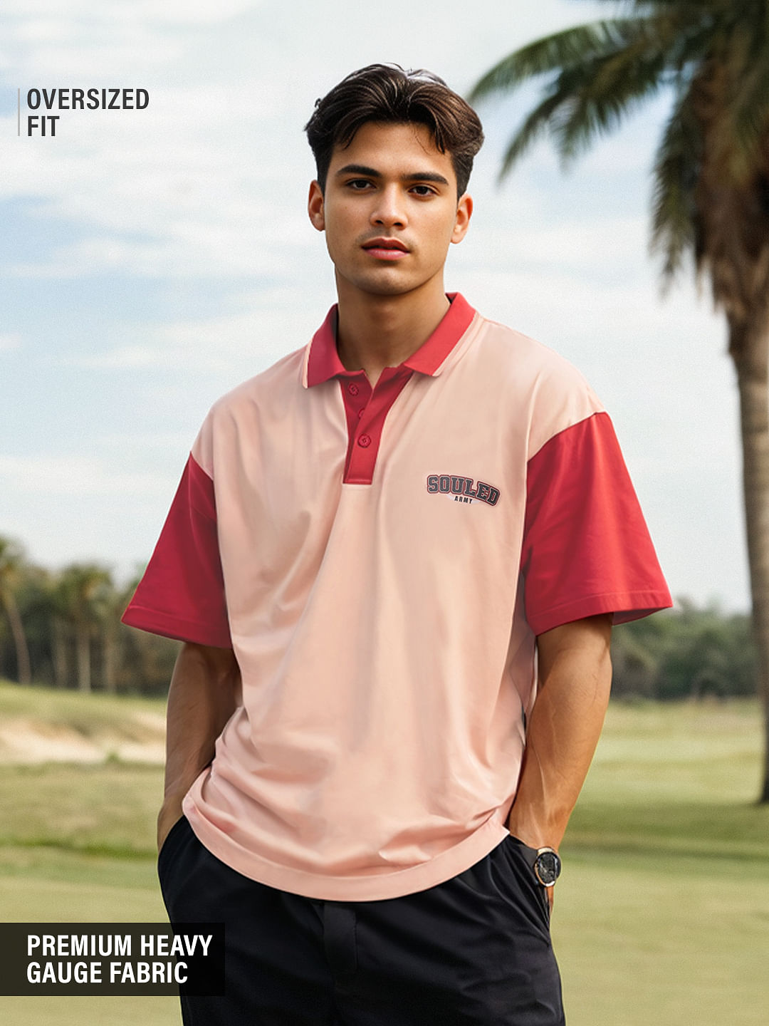 Buy Tss Originals Cinnabar Oversized Polos Online