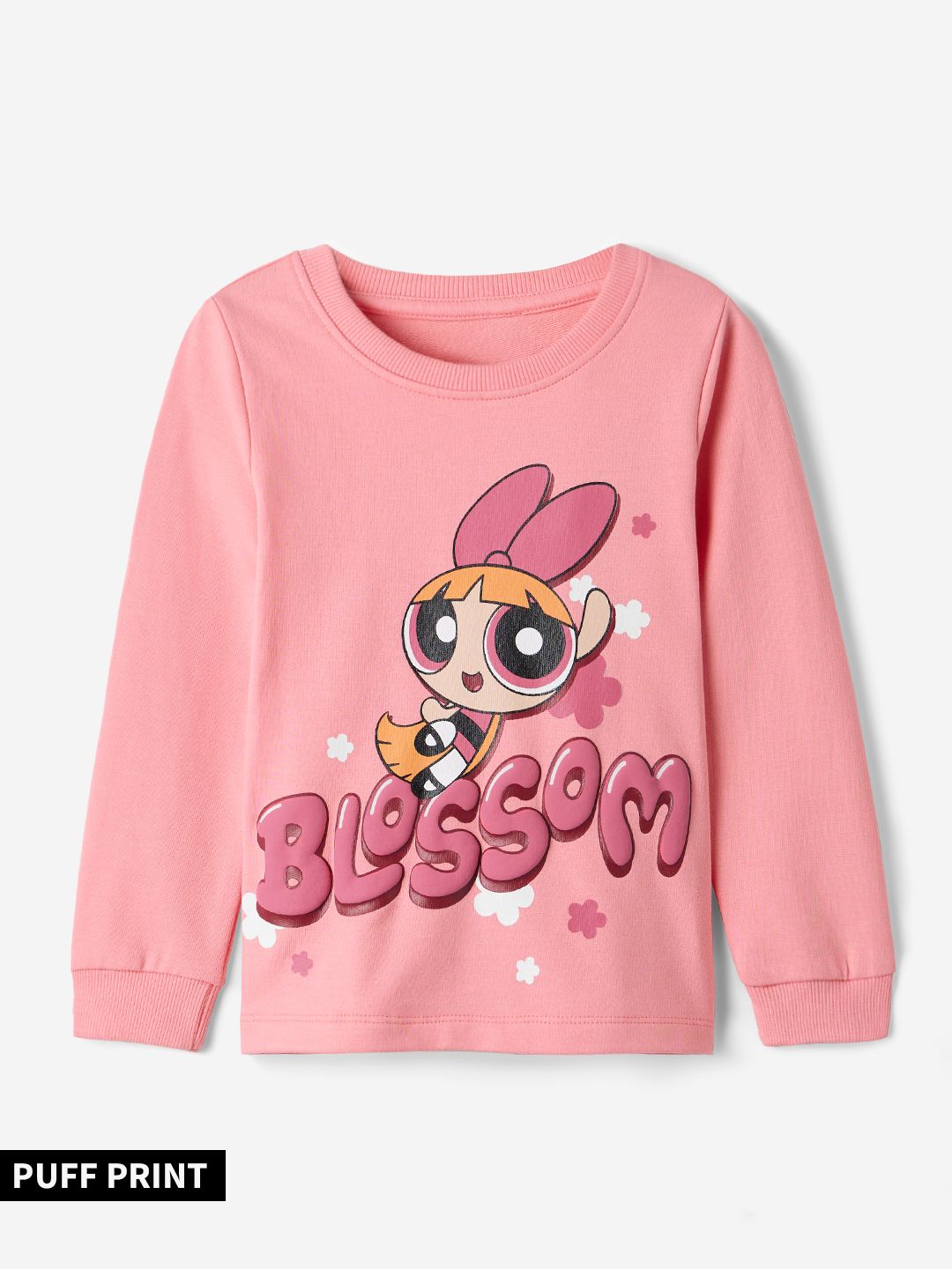 Powerpuff Girls: Girl Power Blossom Girls Cotton Full Sleeve T-Shirts (2-8 Yrs) online