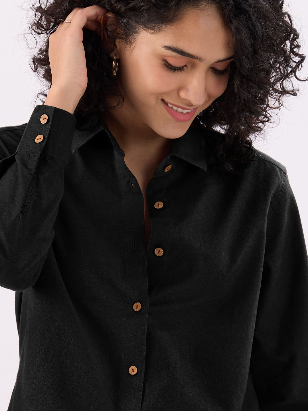 Buy Cotton Linen: Black Women Shirts online at The Souled Store.