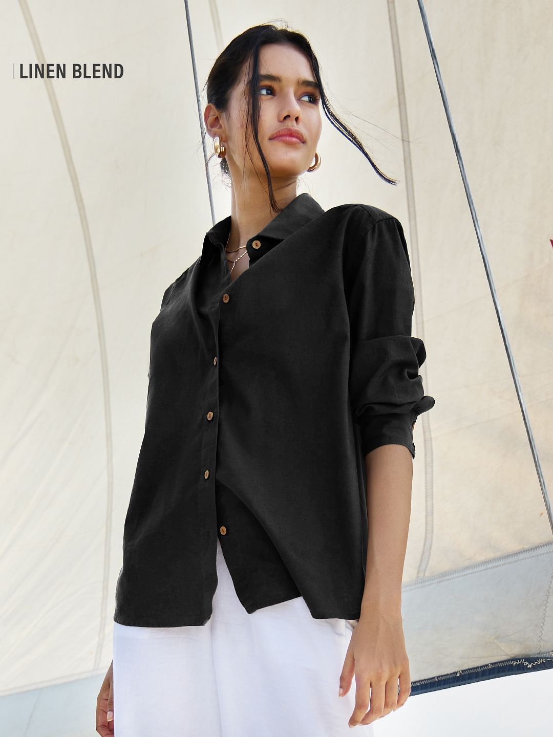 Buy Solids: Pitch Black Women Relaxed Shirts Online at The Souled Store.