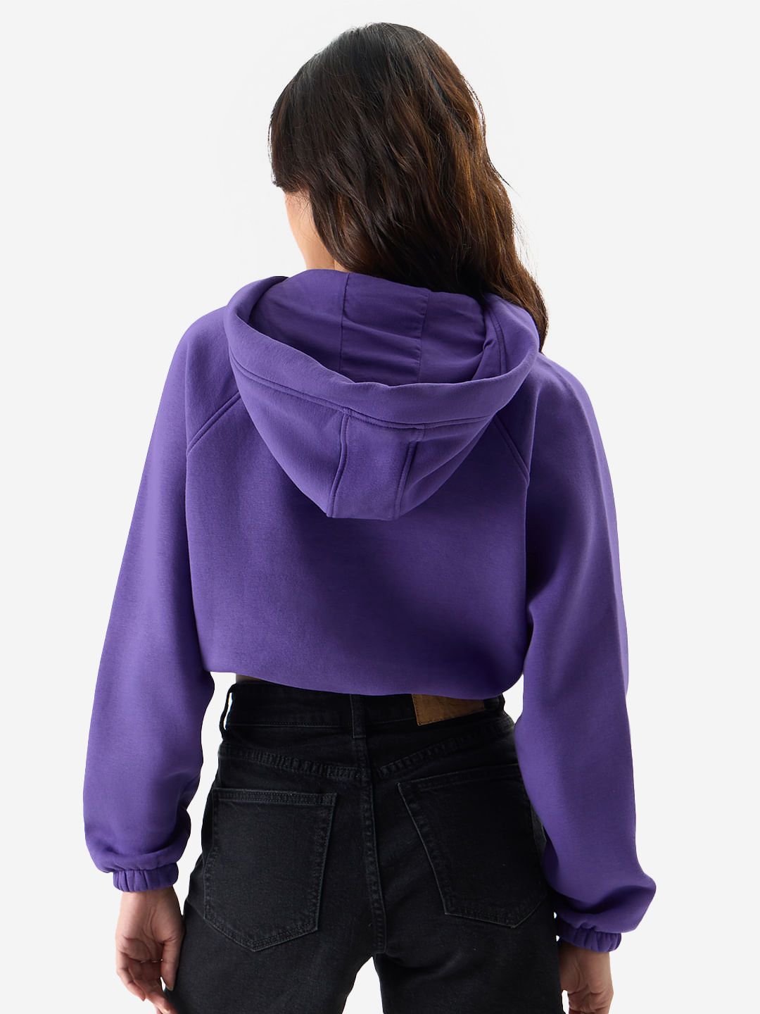 Buy Violet Hoodie Women Cropped Oversized Hoodies