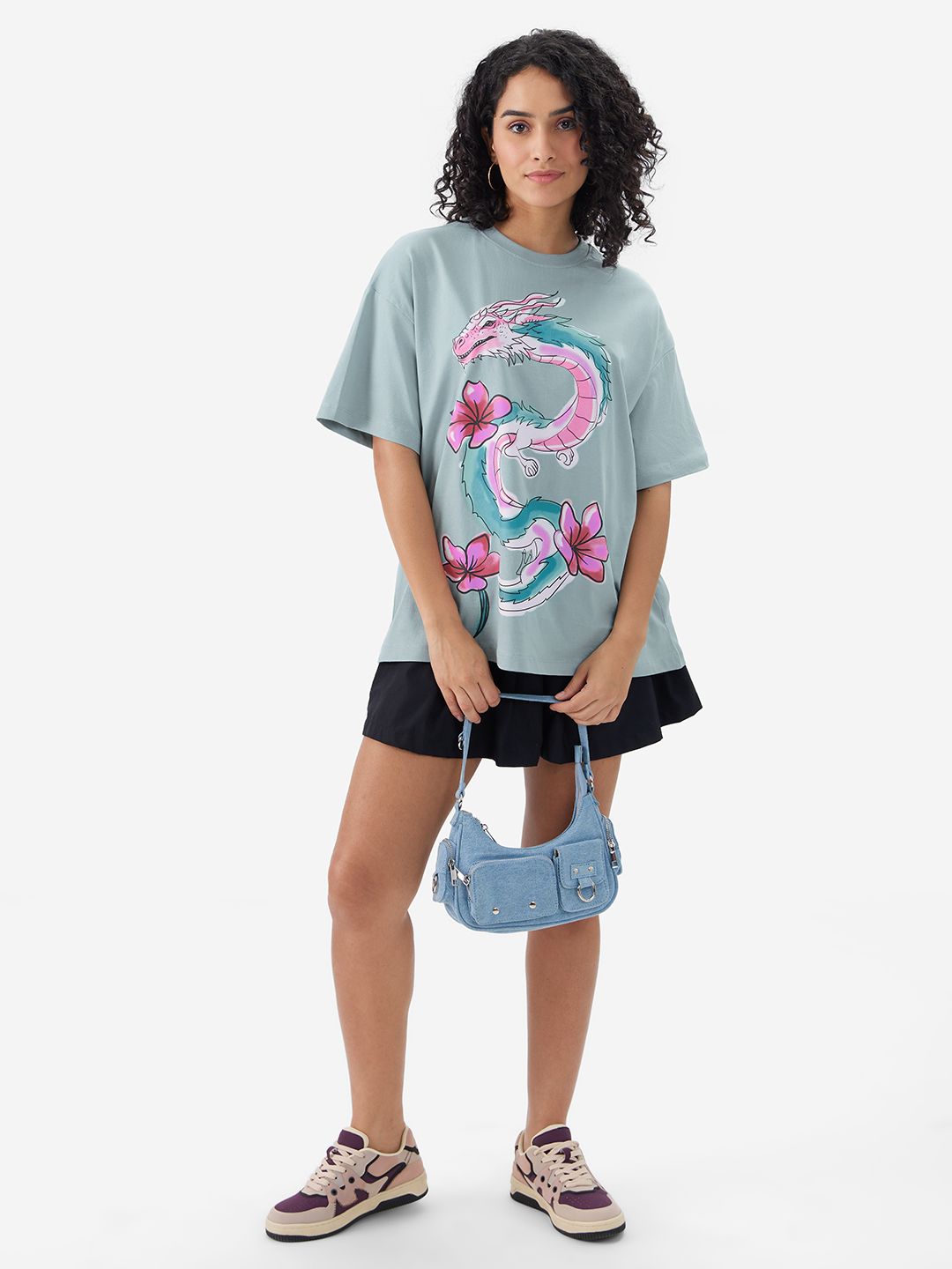 TSS Originals: Flower Dragon Women Oversized T-Shirts price