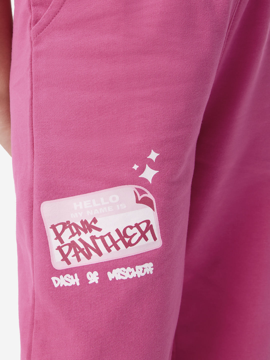 Buy Pink Panther: Pink Trouble Girls Cotton Joggers online at The ...