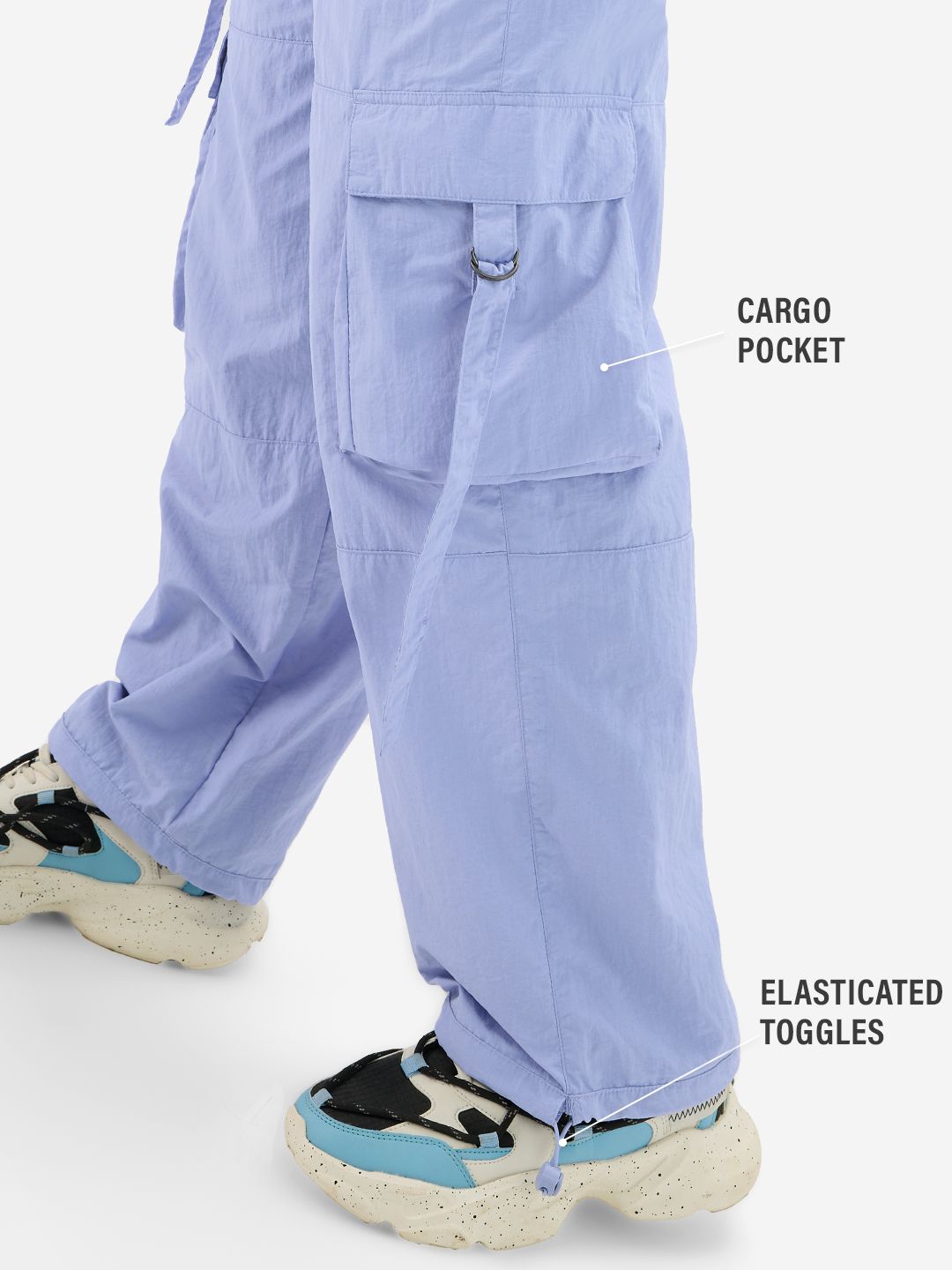 Parachute Pants: Lavender Women Cargo Pants online