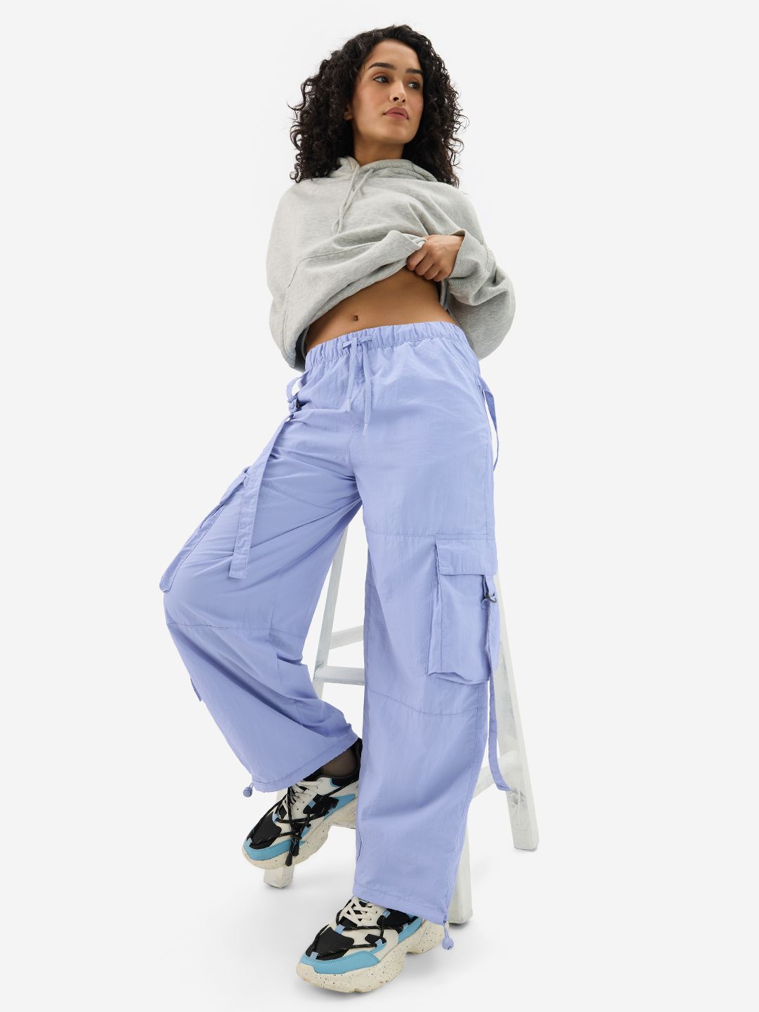 Buy Parachute Pants: Lavender Women Cargo Pants