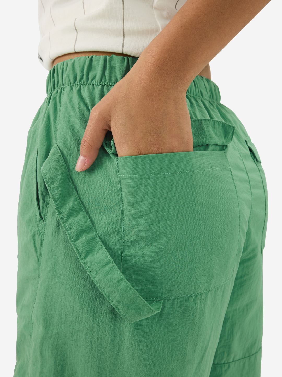 Parachute Pants: Kelly Green Women Cargo Pants price