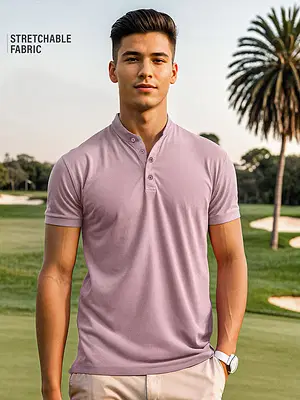 Buy Solids Dusty Peach Mandarin Polos Online