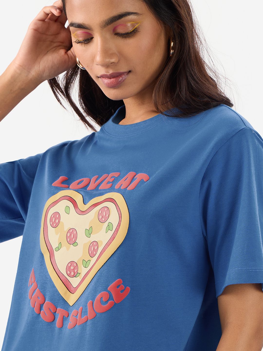 Buy TSS Originals: Pizza Love Women Relaxed Fit T-Shirts online at