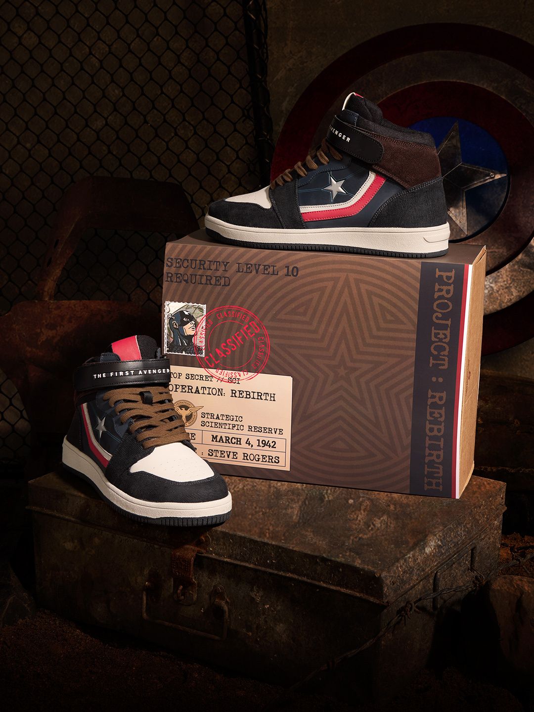 Buy Captain America: Super Soldier Men High Top Sneakers Online