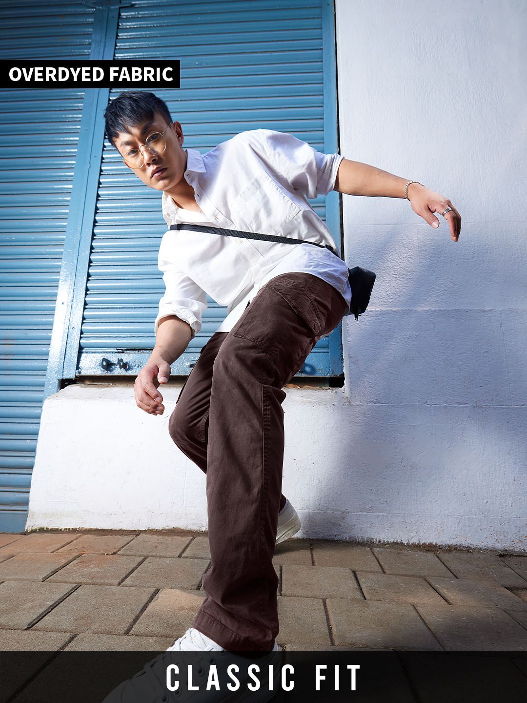 Overdyed Cargo: Brown Men Cargo Pants