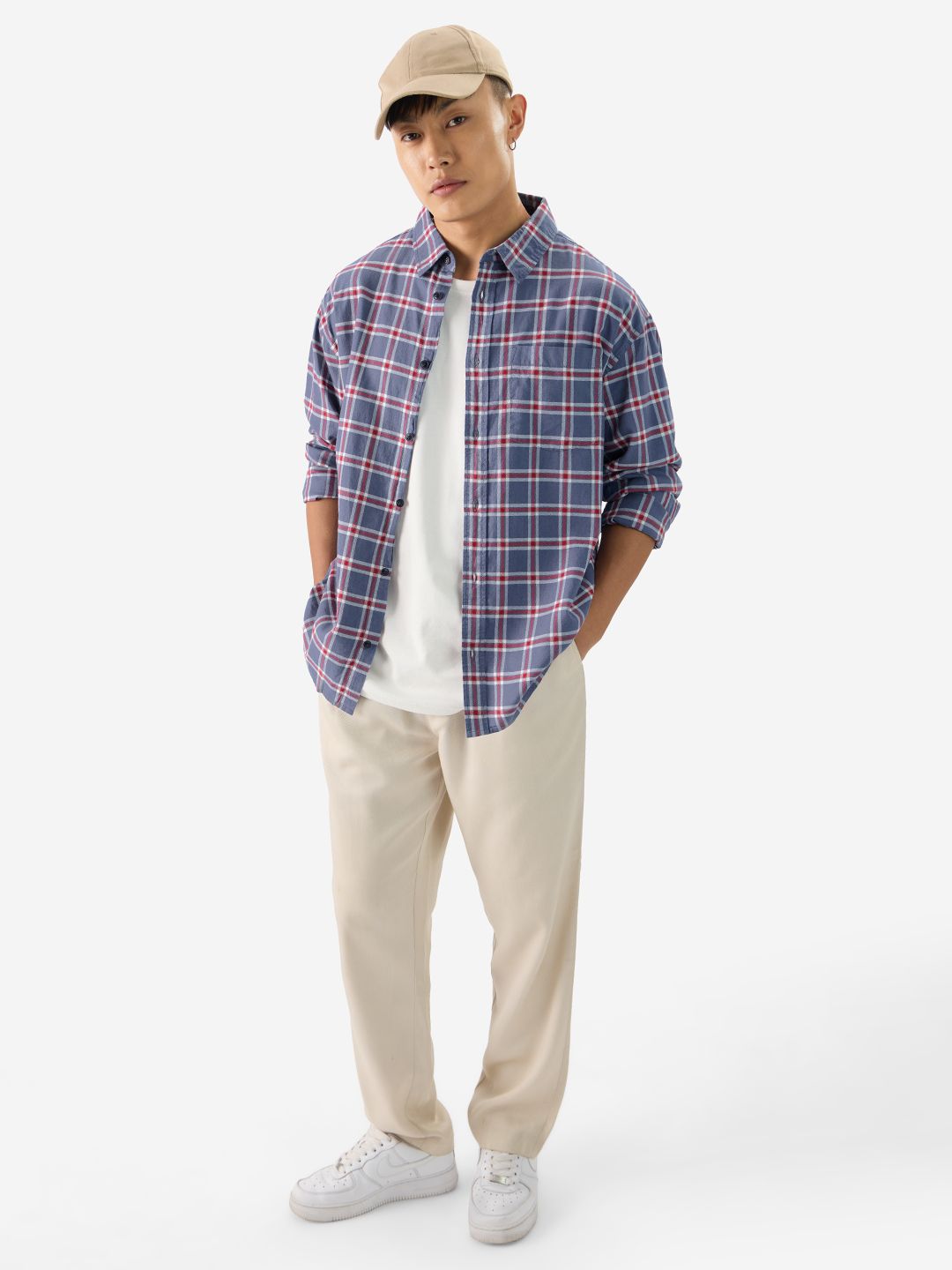 Buy Plaid: Blue, Red Men Relaxed Shirts