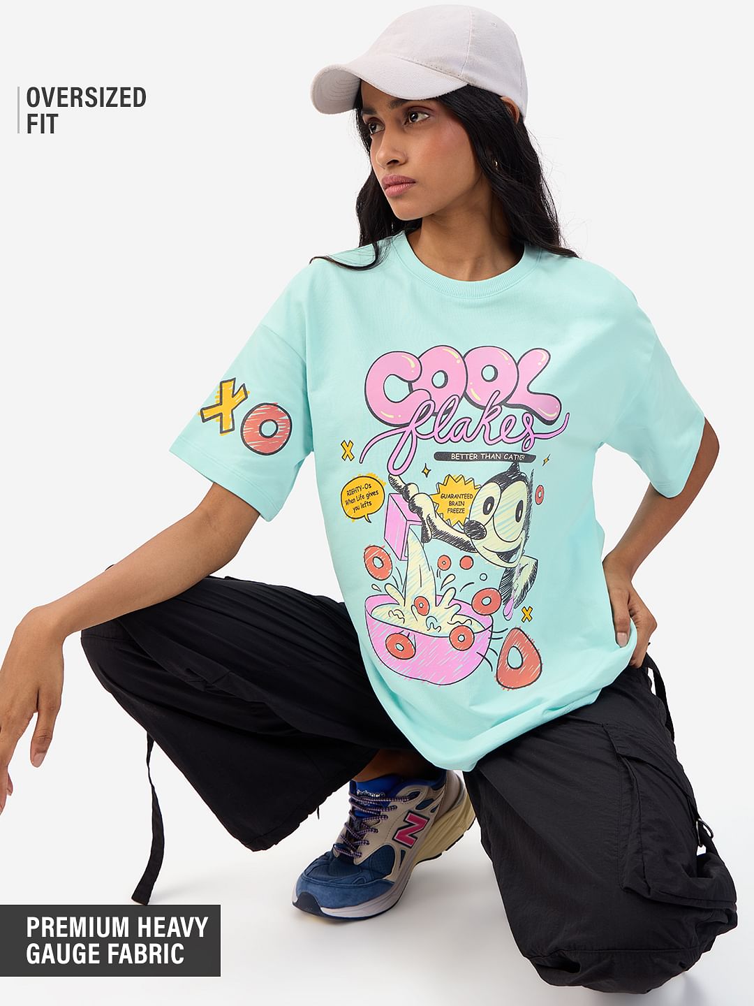 Buy Felix The Cat: Cool Flakes Women Oversized T-Shirts online at The ...