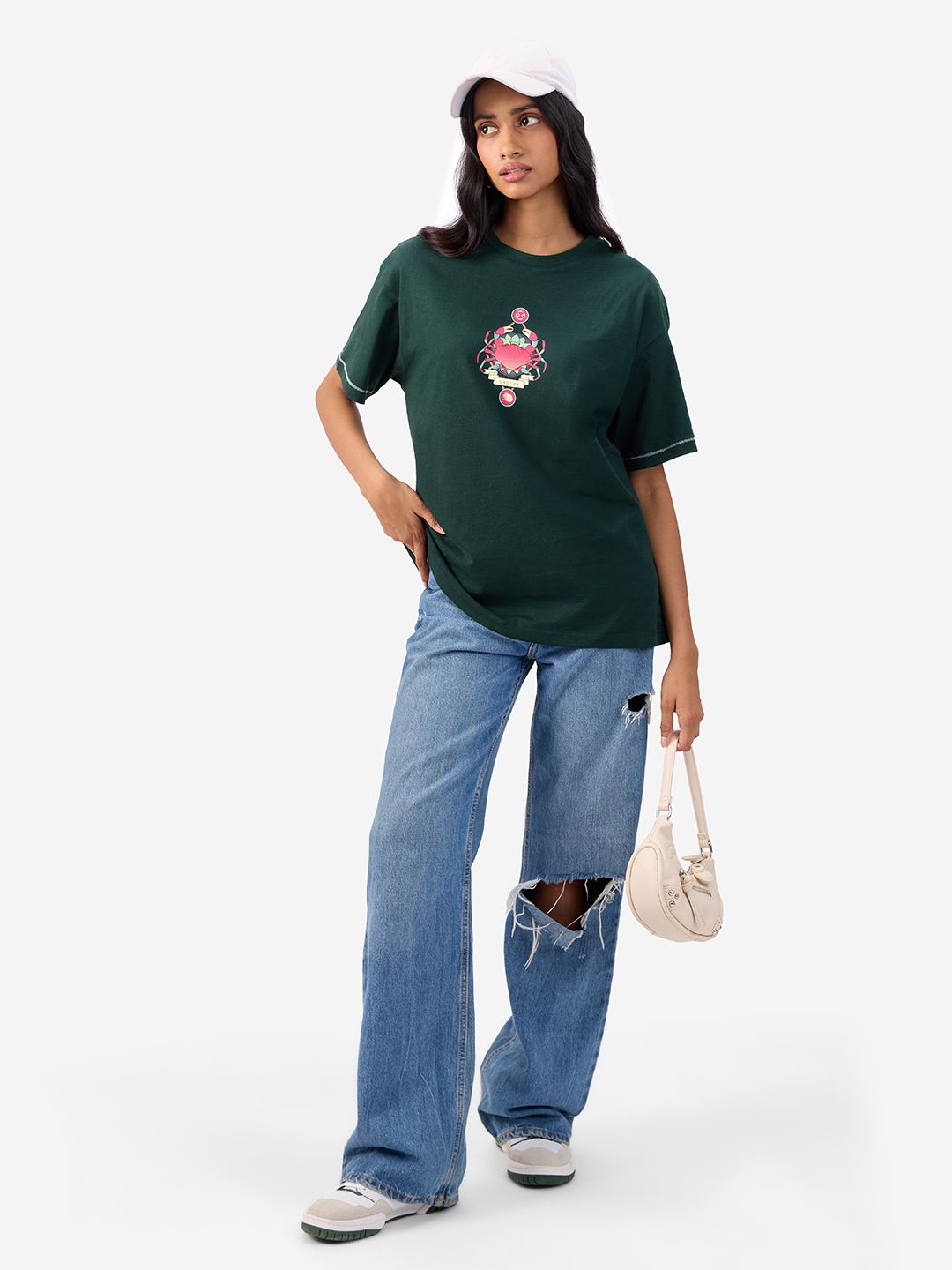 Zodiac: Cancer Women Oversized T-Shirts price