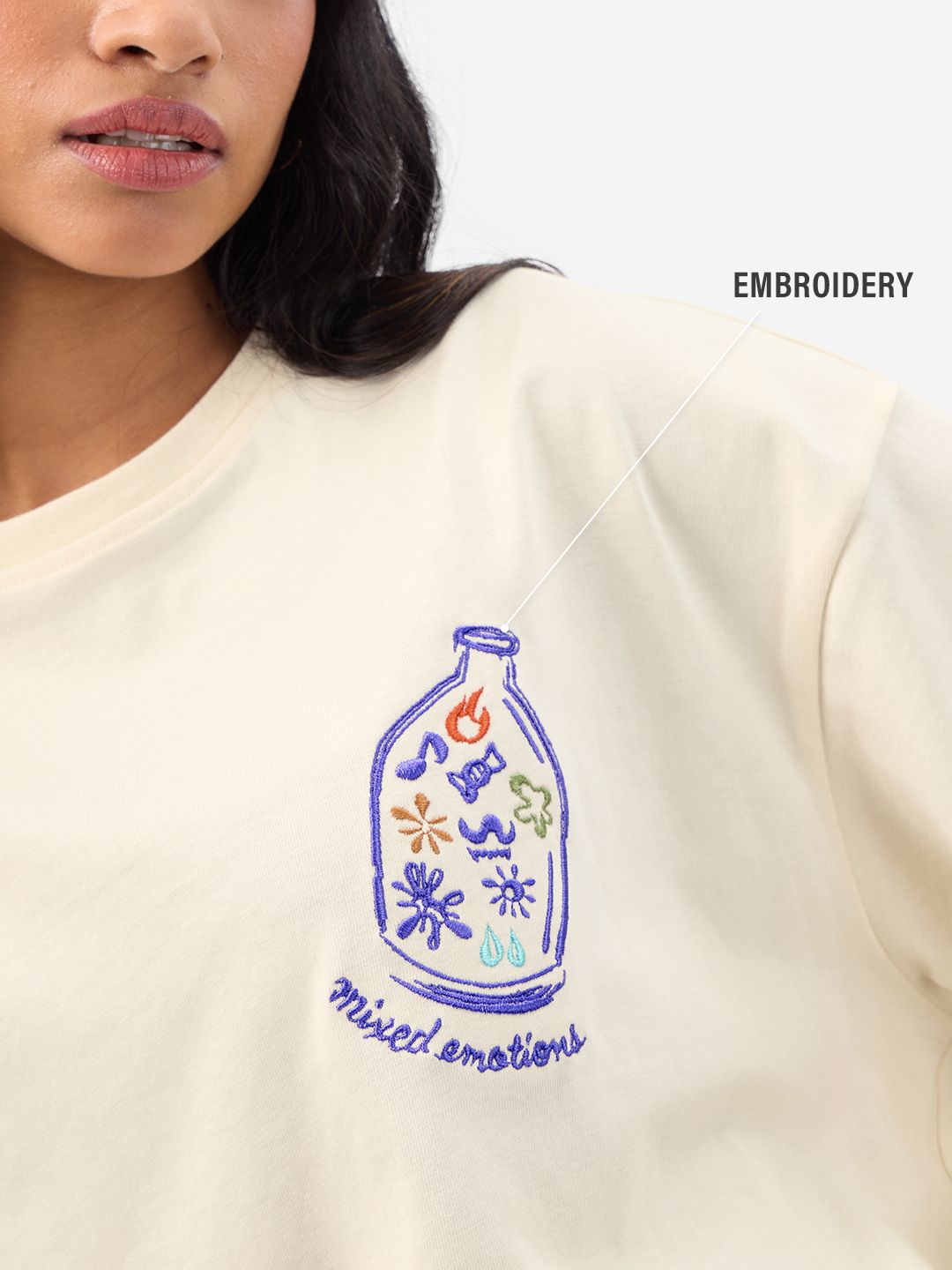 Inside Out: Mixed Emotions Women Oversized T-Shirts online