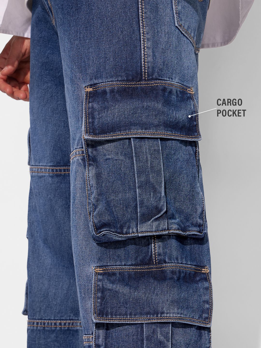 Denim: Blue Wash (Baggy Fit) Men Jeans online