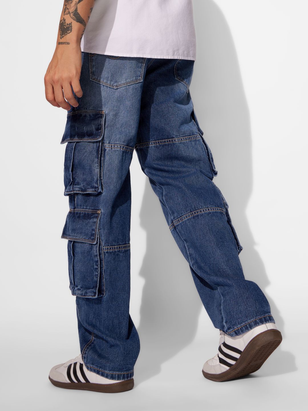Buy Denim: Blue Wash (Baggy Fit) Men Jeans