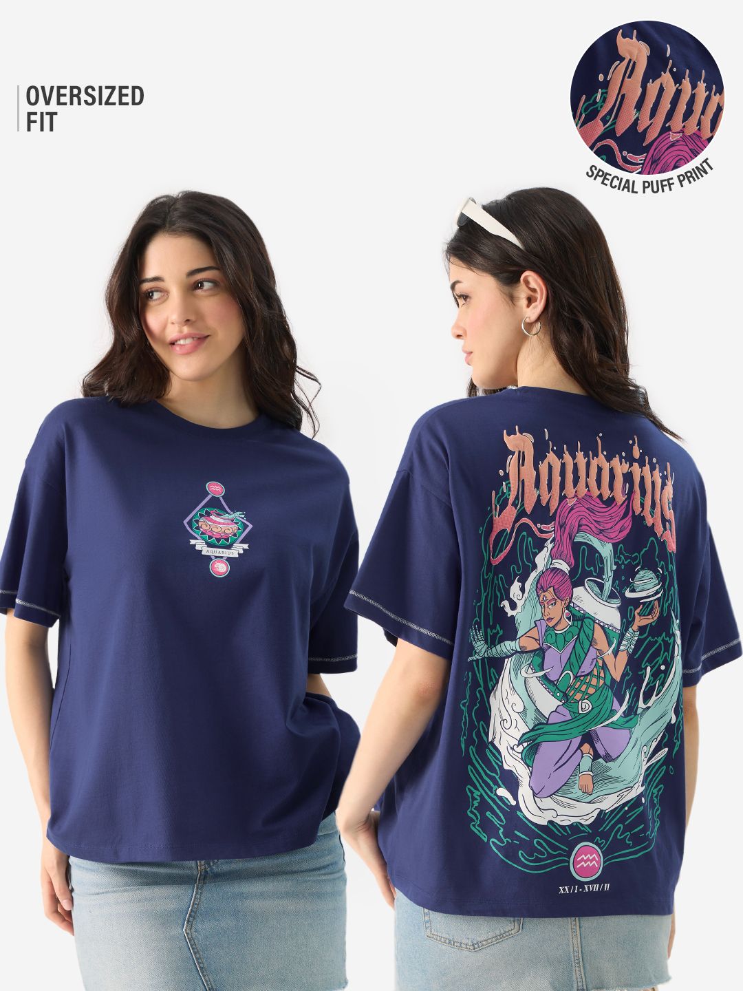 Zodiac: Aquarius Women Oversized T-Shirts