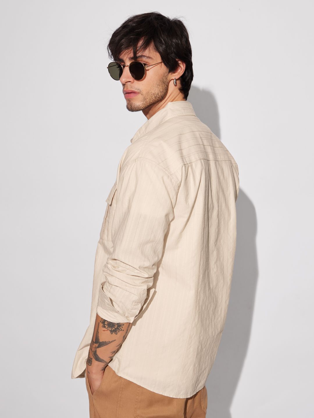 Buy Solids: Rich Cream Men Utility Shirts